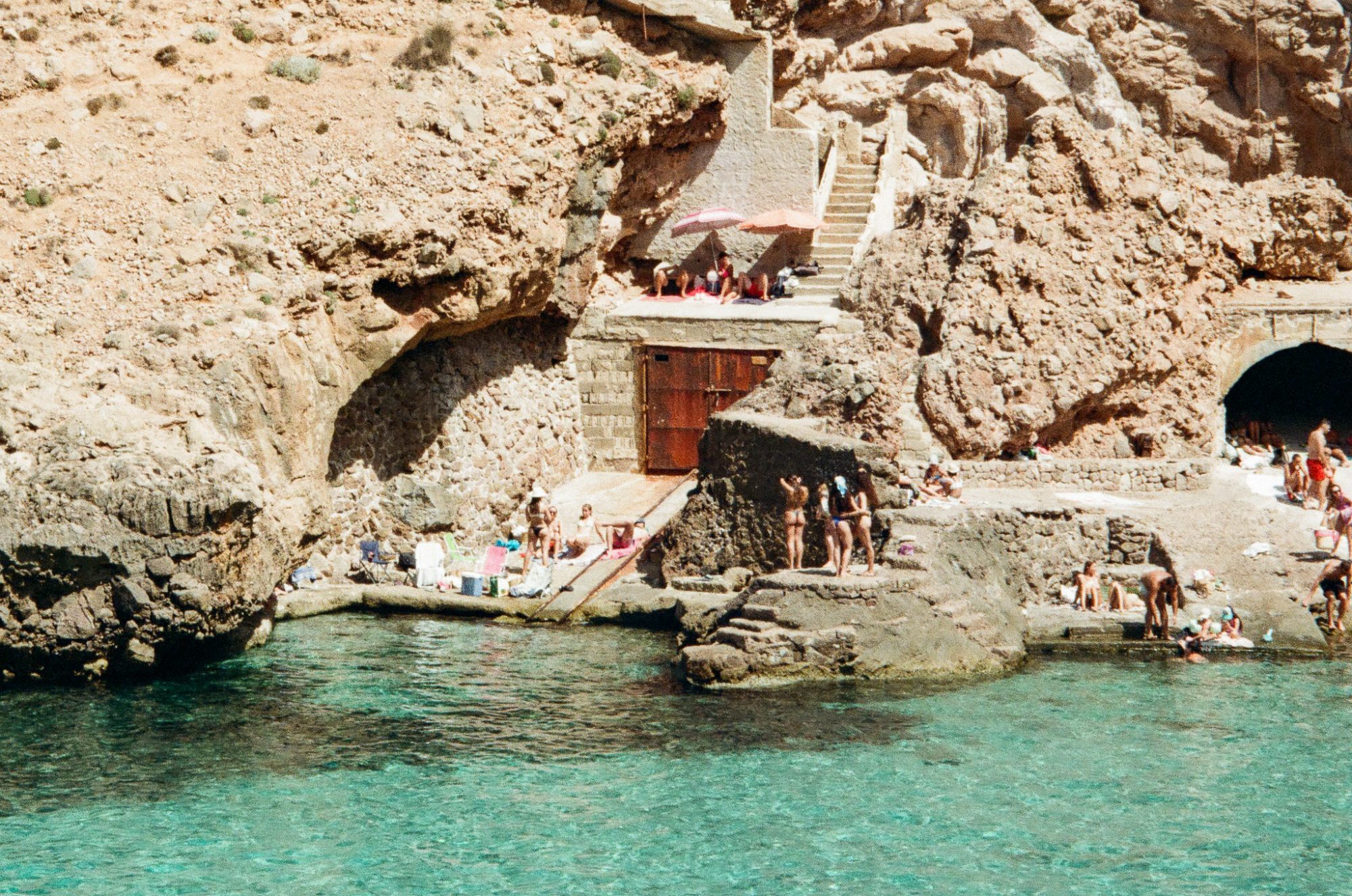Steps down to the water