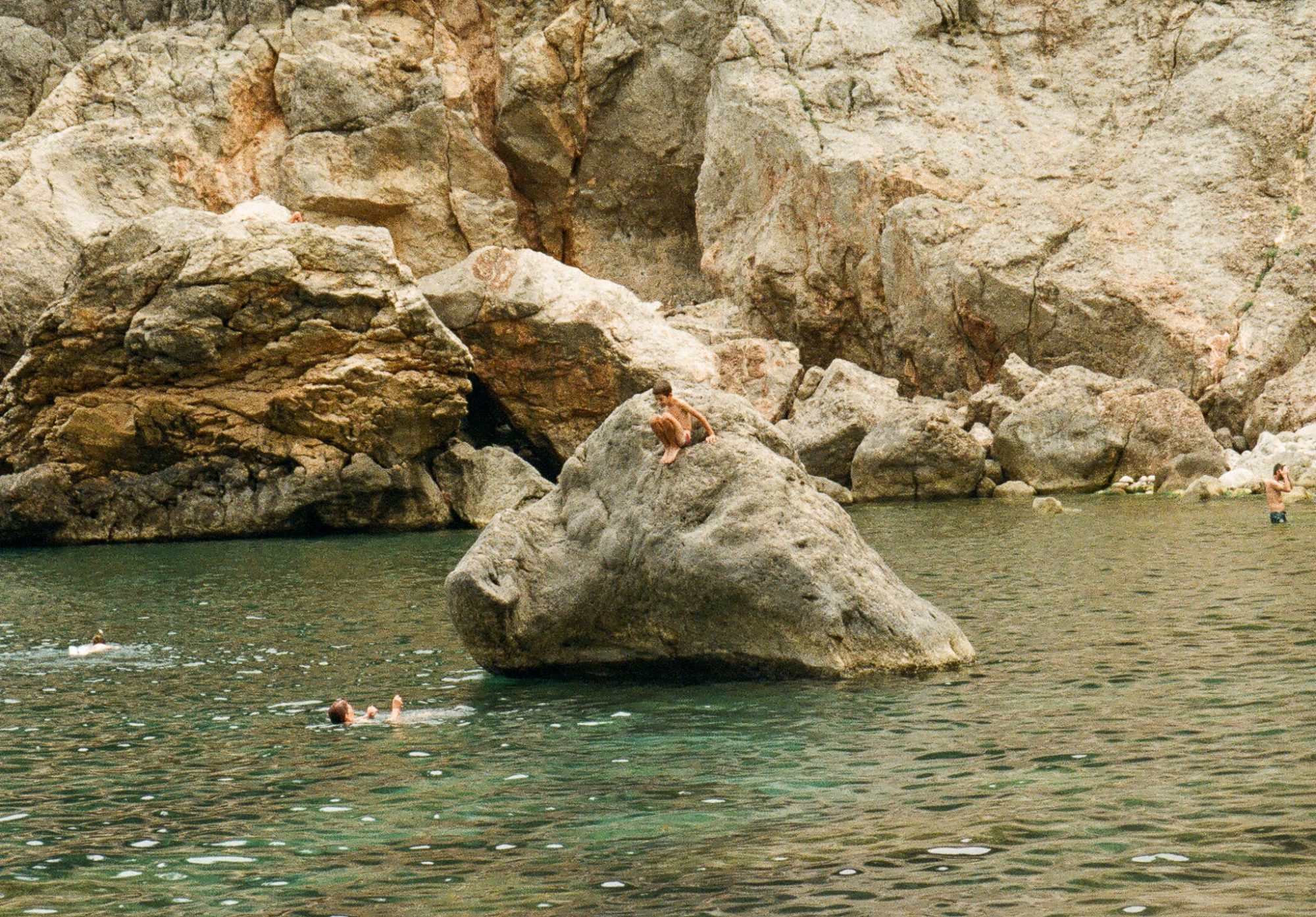 Boy on the rock