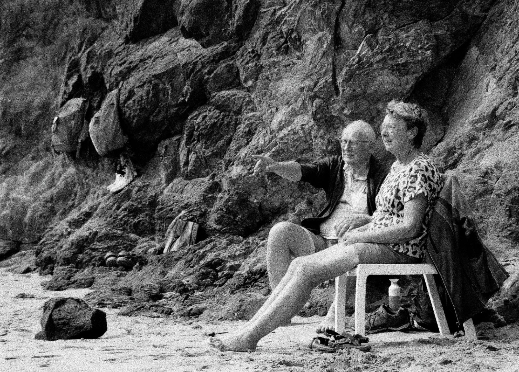 Pointing out to sea